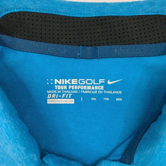 Nike Golf Shirt Men XXL Striped Dri Fit Performance Major Moment Vapor Polo - Picture 4 of 10
